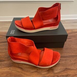 Eileen Fisher "Sport" Nubuck Leather Sandal in Persimmon